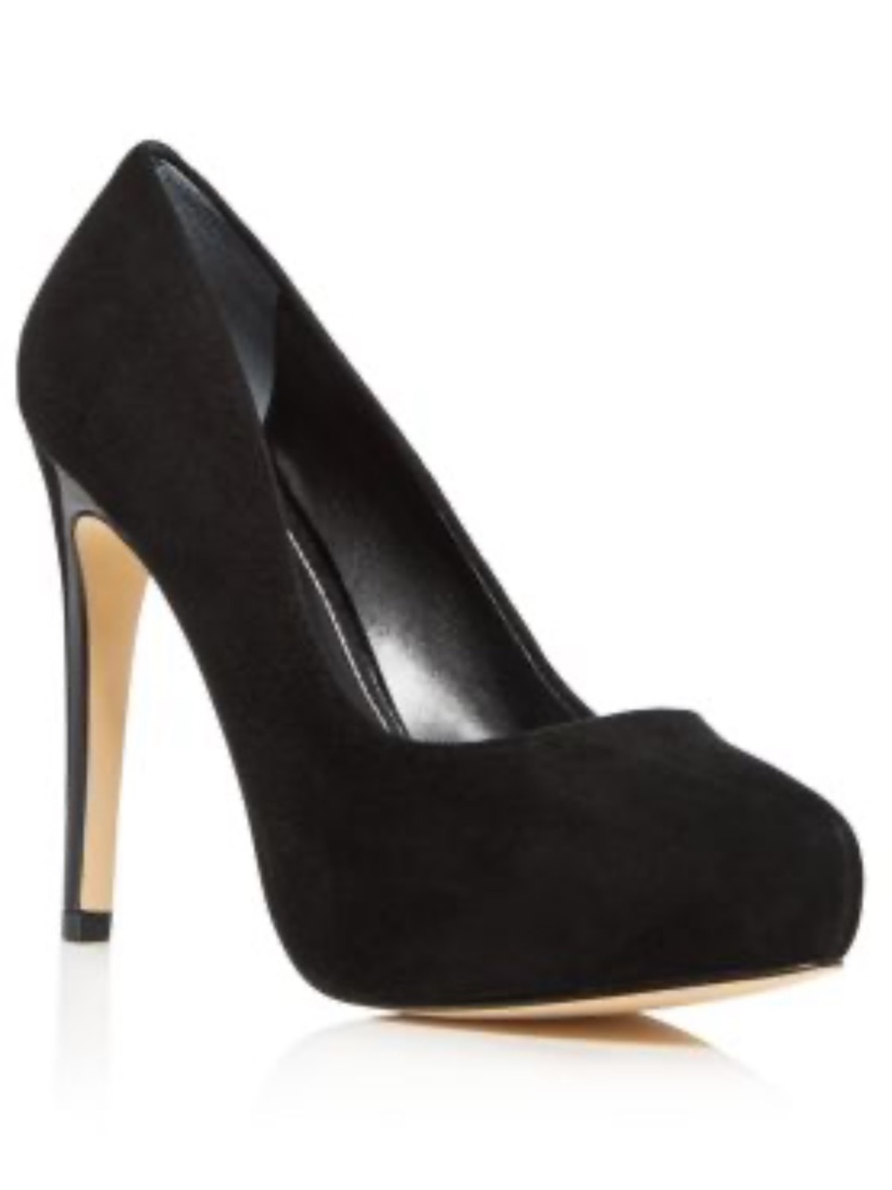 Charles David Frankie Black Suede Platform Stiletto Heels